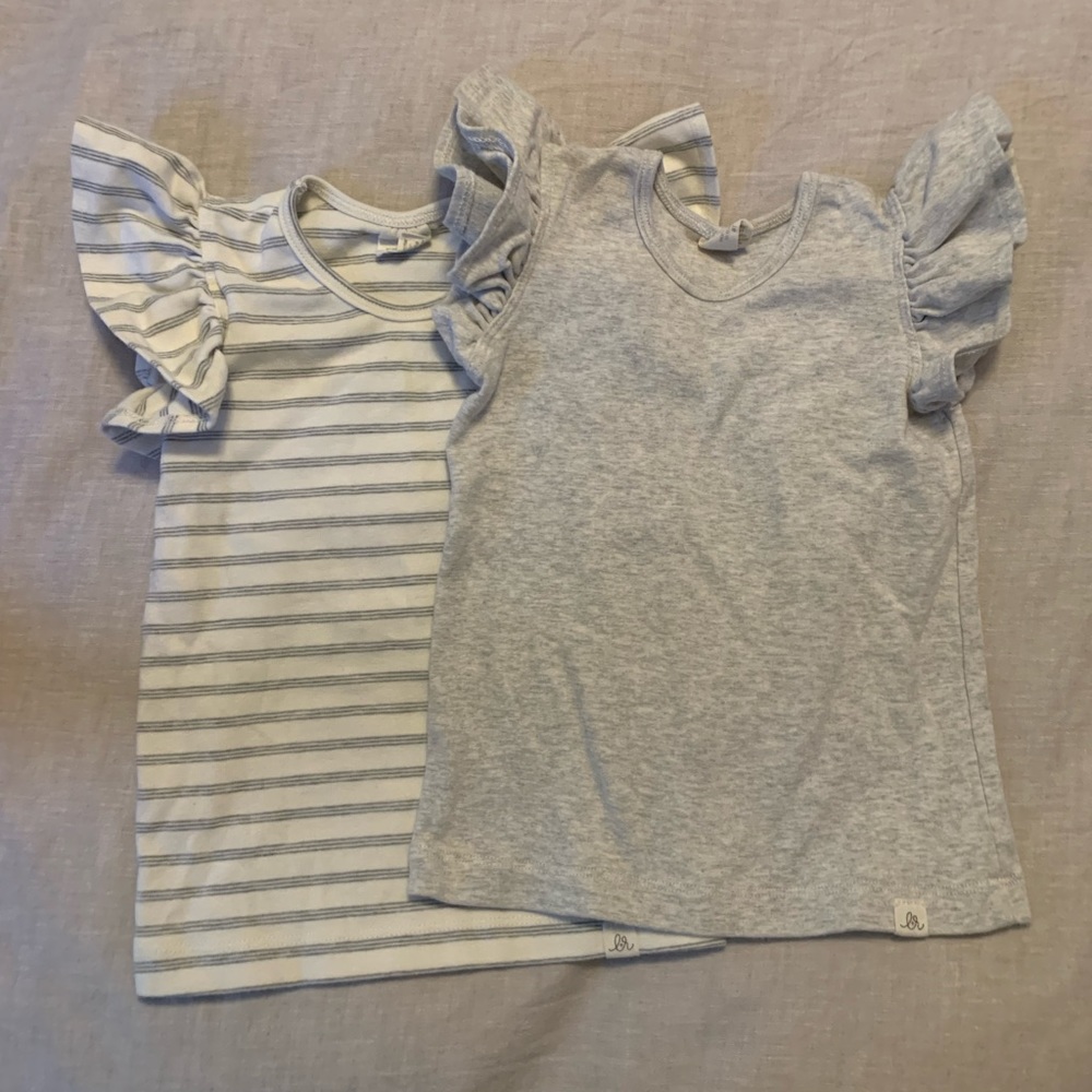 Tanks- Lulu & Roo, 4T, grey/cream stripe